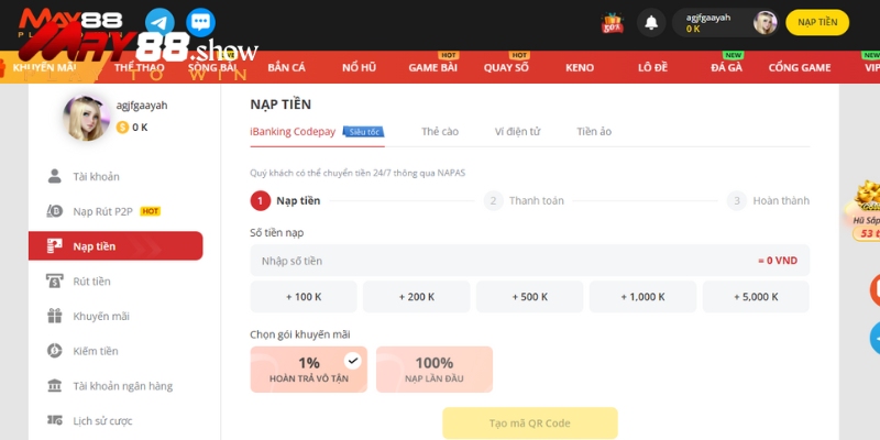 Hướng Dẫn Nạp Tiền MAY88 Đơn Giản, Nhanh Chóng Và An Toàn - Ảnh 2